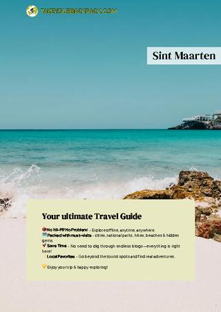 example page 0 from our offline Travel Guide for Sint Maarten
